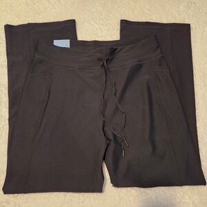32 Cool Womens Black Ribbed Active Pants Drawstring Pockets Size XXL